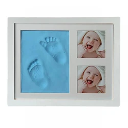 Kit d'empreintes de mains et de pieds pour nouveau né, moulage de Souvenirs Non toxiques pour bébé, cadeau d'impression, tampon encreur en argile douce pour bébé 
