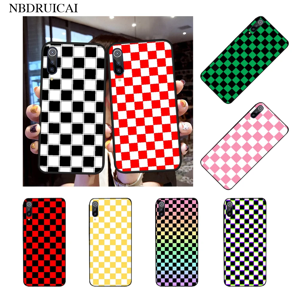 

NBDRUICAI GYKZ Checkerboard Plaid Checked Checkered Phone Case for Xiaomi 8 9 se 5X Redmi 6pro 6A 4X 7 5plus note 5 7 6pro