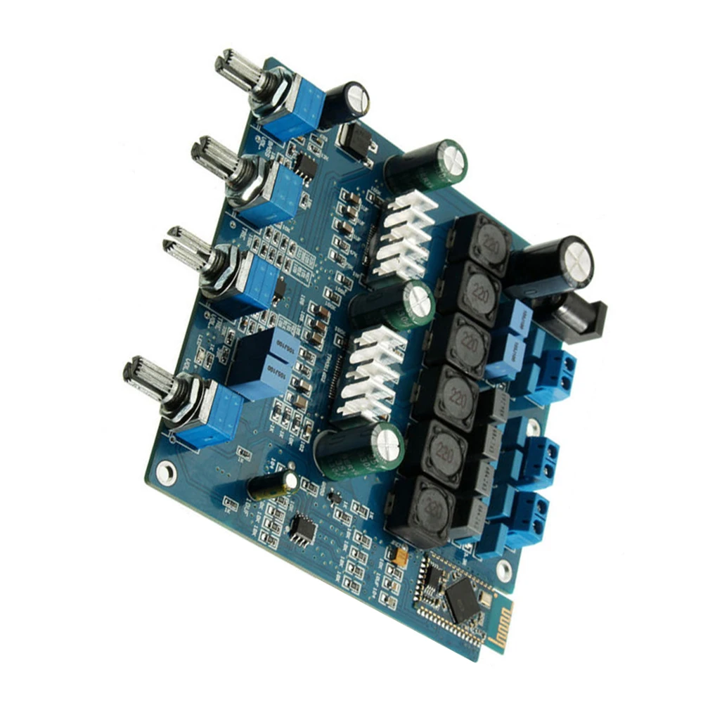 50WX2+ 100 Вт запасная усилительная плата Bluetooth пластиковая синяя 10,4x10,3 см Пыленепроницаемая электронная печатная плата модуль