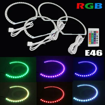 

High Quality Multi-Color RGB LED Angel Eye Halo Rings For BMW E39 E46 3 5 7 Series Headlight Instant Light On/off