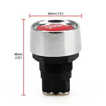 

Car Ignition Switch Switch 12V-24V Engine Start Button Starter Kit Red Universal