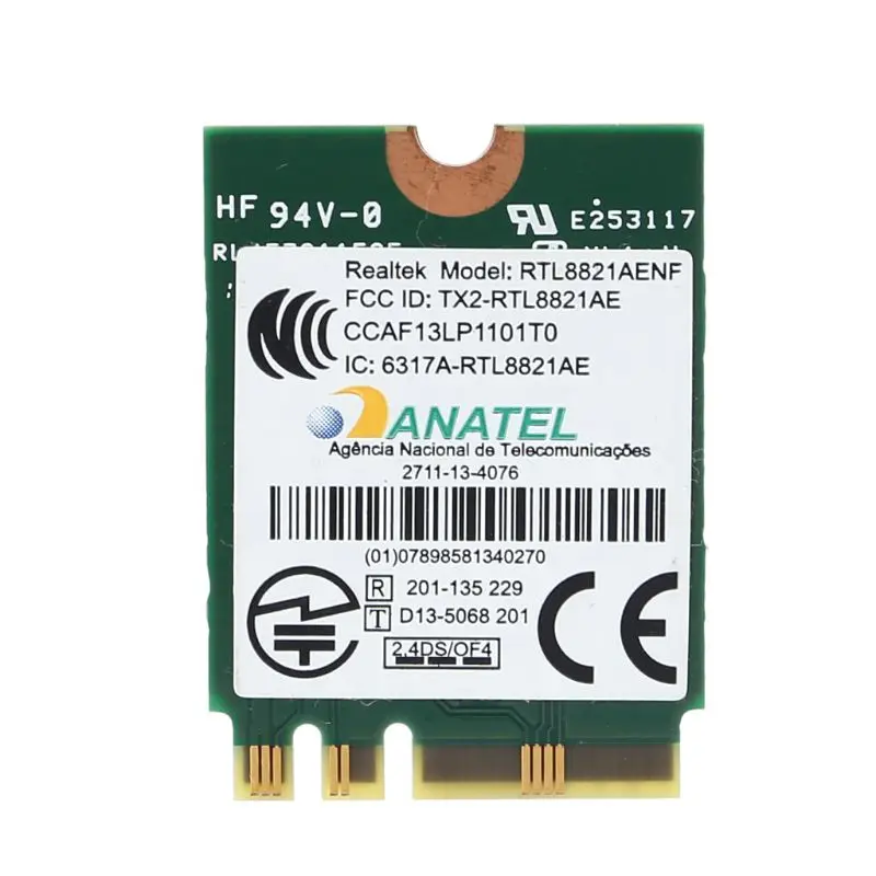 RTL8821AE M.2 802.11AC WiFi адаптер карта беспроводная Netowrk карта для ноутбука lenovo