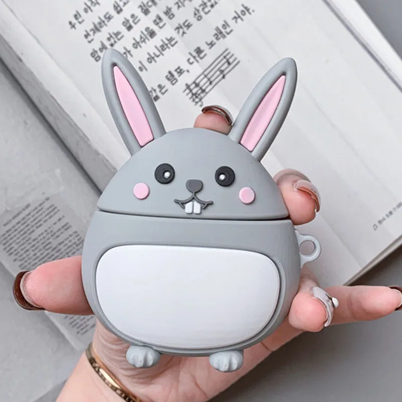 

3D Cute Bunny Rabbit Silicon Case for Airpods2 Bluetooth Wireless Earphone Case Charging Box Cartoon Cover Bags for Airpods 1 2