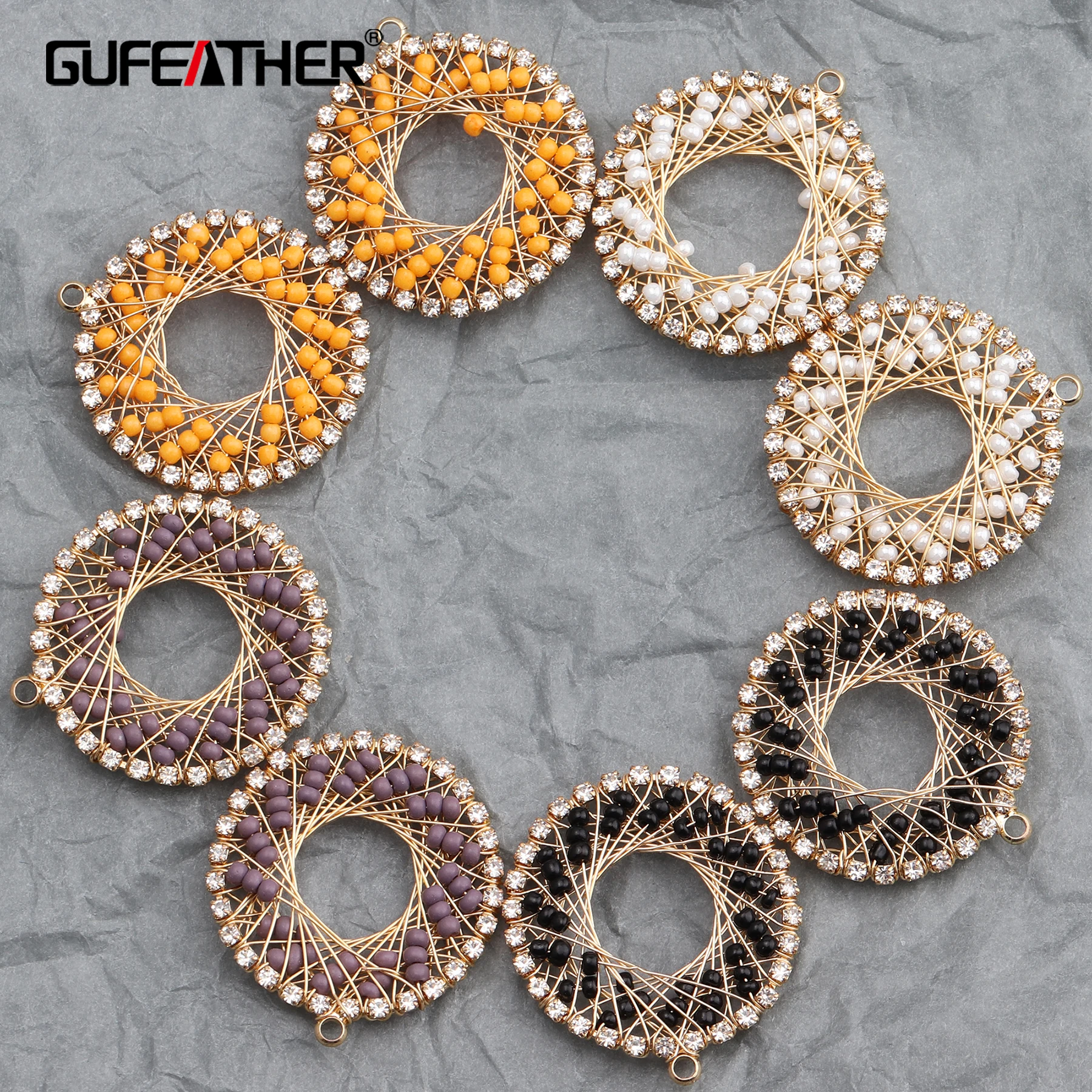 GUFEATHER M565 ювелирные аксессуары diy металлическое Кольцо Кулон ручная работа бисер