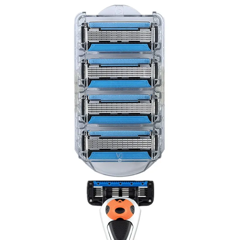 

Men's 5 Blade Razor System Mens Machine for Shaving Razors Razor Handle with 4/8/12/16 Replacement Cartridges