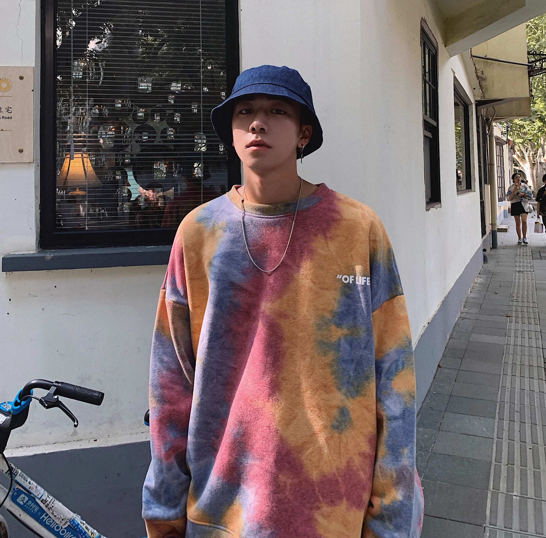 Privathinker Men Autumn Winter Tie Dyeing Sweatshirts Mens Loose Colorful Coat Hoodies Male Thicken O-Neck Pullopver Tops 2020 Privathinker Men Autumn Winter Tie Dyeing Sweatshirts Mens Loose Colorful Coat Hoodies Male Thicken O-Neck Pullopver Tops 2020