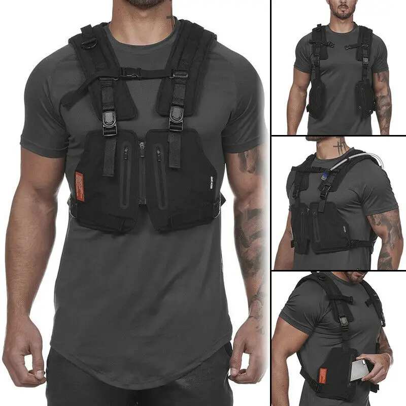 

Multi-function Vest Outdoor Sports Fitness Men Protective Tops ASD88