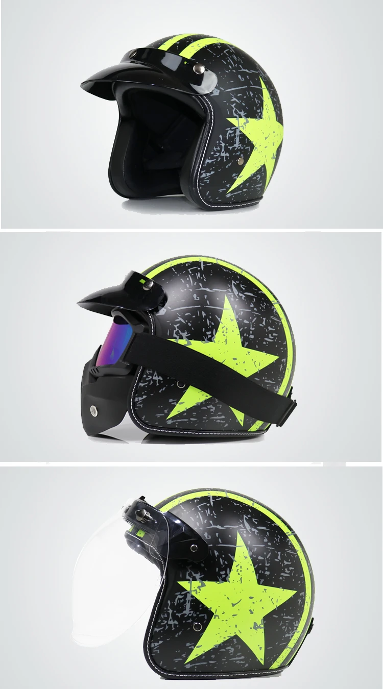 Мото rcycle шлем для мужчин и женщин cascos классический ретро 3/4 открытый шлем capacete половина шлем cascos para moto