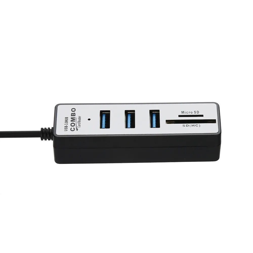 Портативный Тип-C OTG USB 3,0 концентратор 480 Мбит/с высокой Скорость 2 в 1 3-Порты и разъёмы разветвитель с устройство для чтения карт SD TF для планшетного компьютера ноутбука