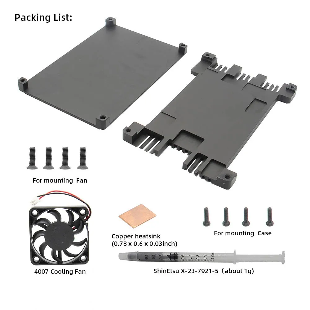 Чехол из алюминиевого сплава с охлаждающим вентилятором для LattePanda alpha / Delta корпус