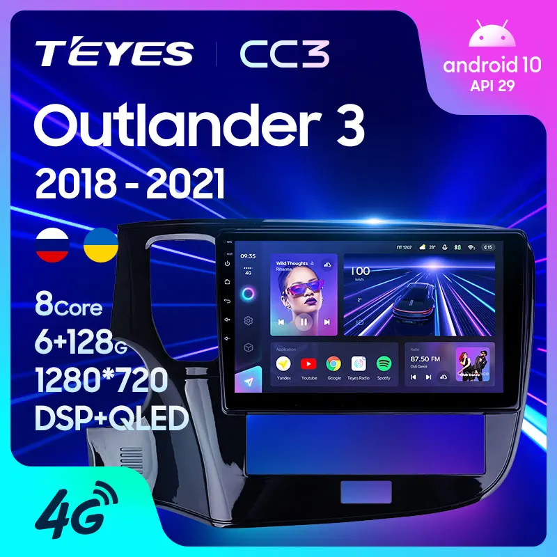 TEYES CC3 Штатная магнитола For Мицубиси Аутлендер GF0W GG0W рестайлинг Mitsubishi Outlander 3 III 2018 -