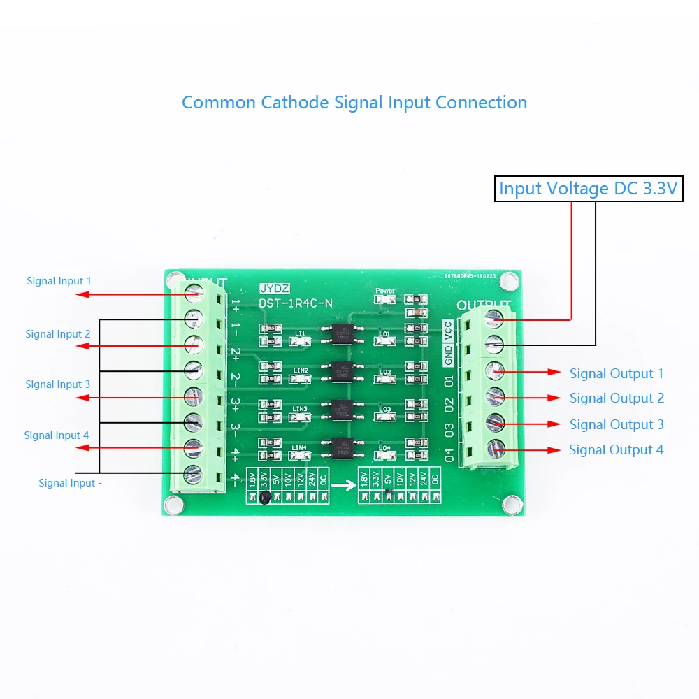 4Bit изолятор оптопары Счетчик Датчика 3 В до 5 преобразователь сигнала PLC усилитель