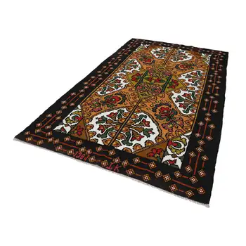 

191x317 Cm Black Handmade Vintage Moldovan Rugs Rug-6x10 Ft