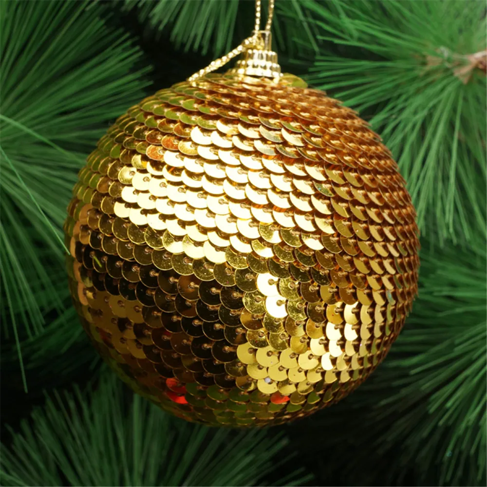 8 см Рождественская елка шары украшения блестящие шары орнамент с рождественской елкой украшения Рождественские шары большой размер год