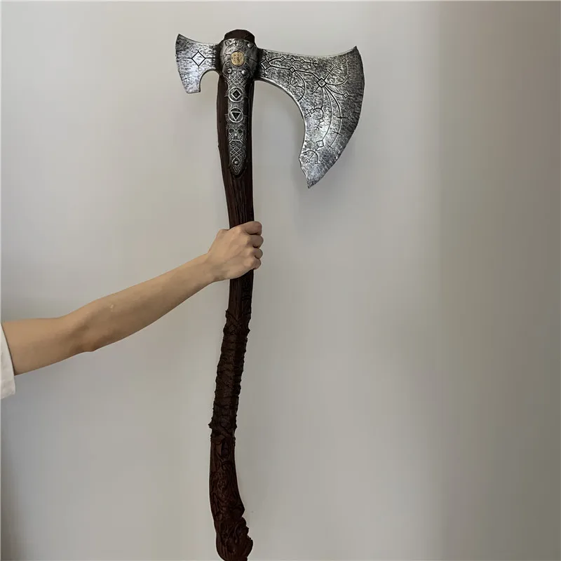 Cosplay Axe 93cm 1:1 God of War 4 Cosplay War Beast Axe Kratos Leviathan Prop Weapon Role Playing PU Model