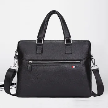 

Guangzhou Leather Handbag Men'S Briefcase Customizable Shoulder Bag Wholesale Full-Grain Casual Manufacturers