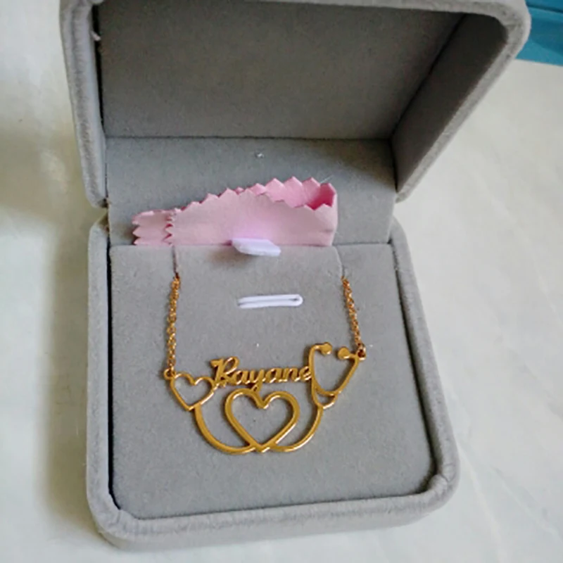 Personalized Stethoscope Name Necklace 