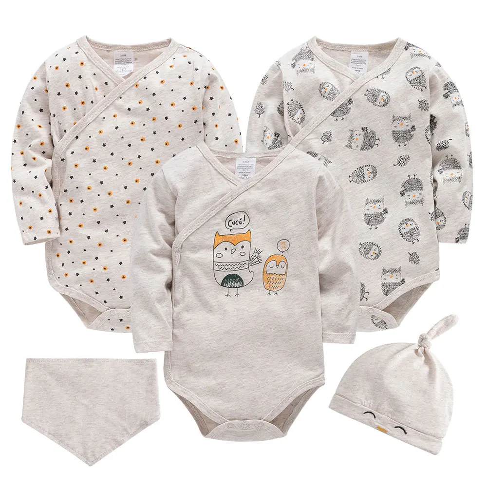 

Baby Clothes Spring And Summer 5 Pieces Romper New Style Baby Onesie Newborns Crawling Clothes Primary Kids Onesie