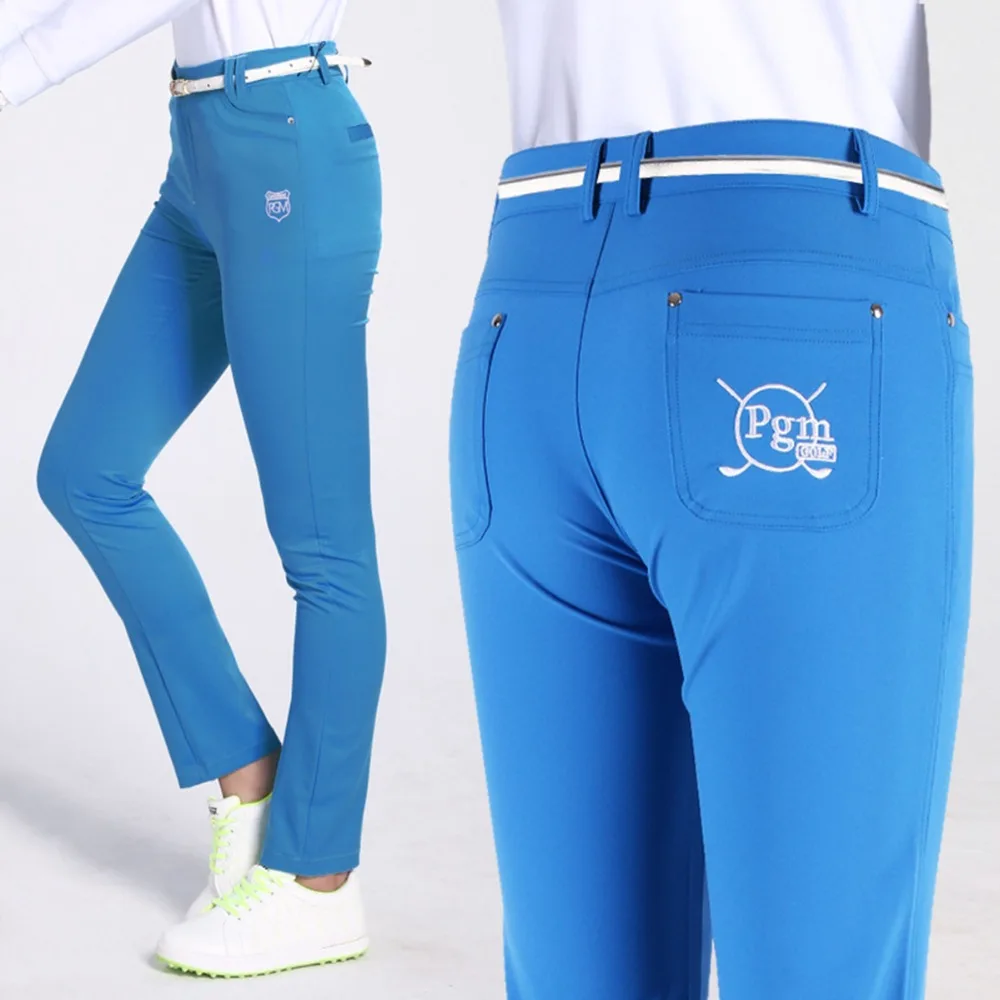 Buy Best 58Q3T PGM Women Golf Pants Solid Ladies Sports Trousers Hight Elasticity Sportwear Female Slim Pant Trouser Pencil Golf Tennis Pant