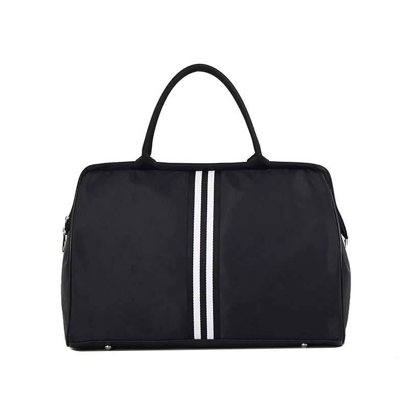 Black4 WOBAG модная полосатая Женская дорожная сумка выходные спортивные фитнес-сумки мужские женские сумки через плечо унисекс портативные сумки через плечо - Цвет: Black4