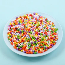 A pack of snow mud slime particles accessories mucus ball color small foam beads foam filled DIY craft supplies slime the wonderful world of mucus level a2