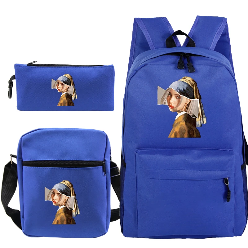 Новинка Billie Eilish Mochilas, школьные сумки для мальчиков и девочек, рюкзак для путешествий, Bolsa Escolar, сумка через плечо, сумки для ручек, сумка для ноутбука - Цвет: 3
