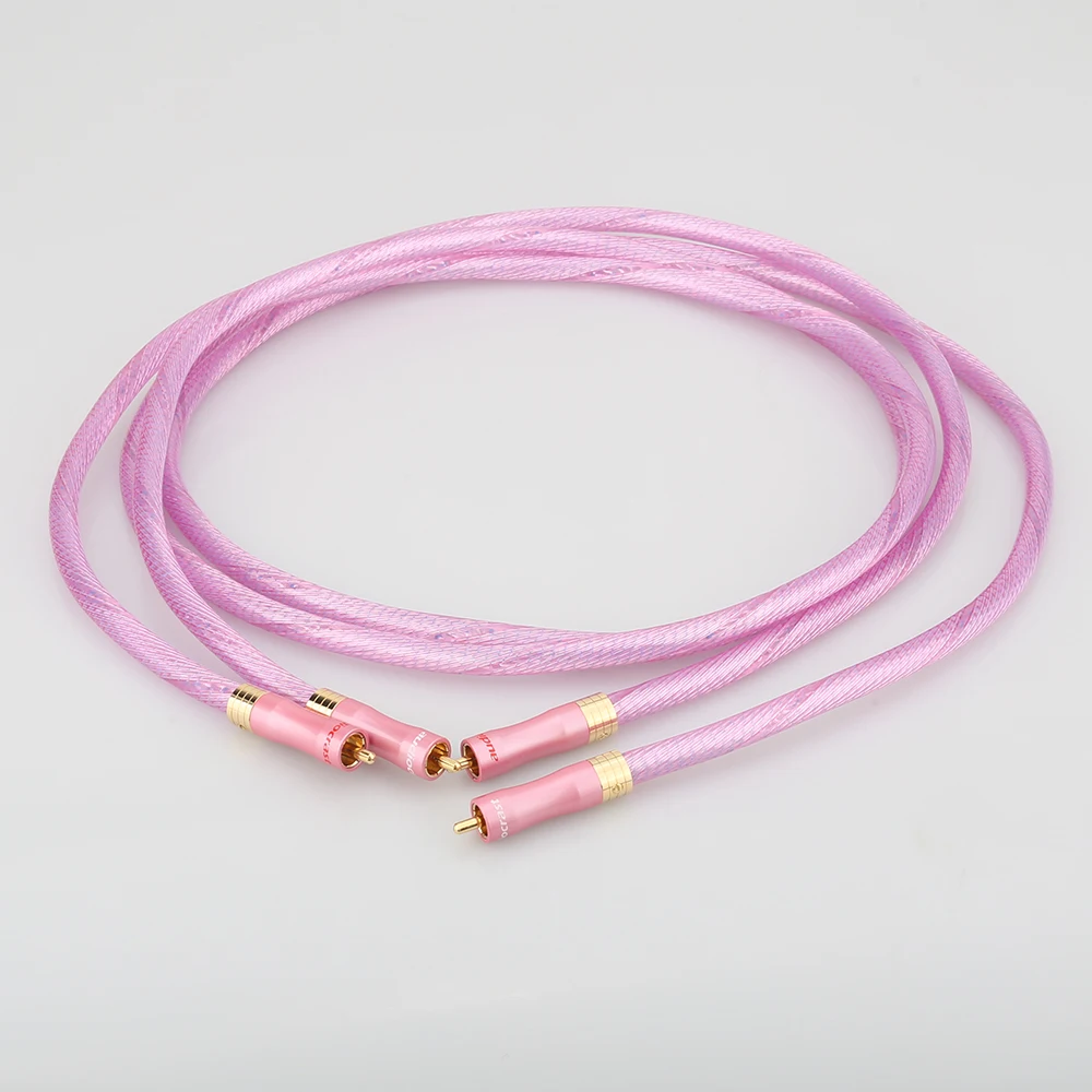 A33 Pair Audiocrast 12Cores Silver Plated Analogue Interconnect Rca Hi-Fi Stereo Cable Audio Grade Rca To Rca Audio Cable