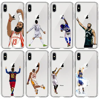 

Silicone basketball print Phone Case For iPhone 11 pro X XR XS Max 7 8 6 6s Plus Back Cover hard Anti-fall Protective shell