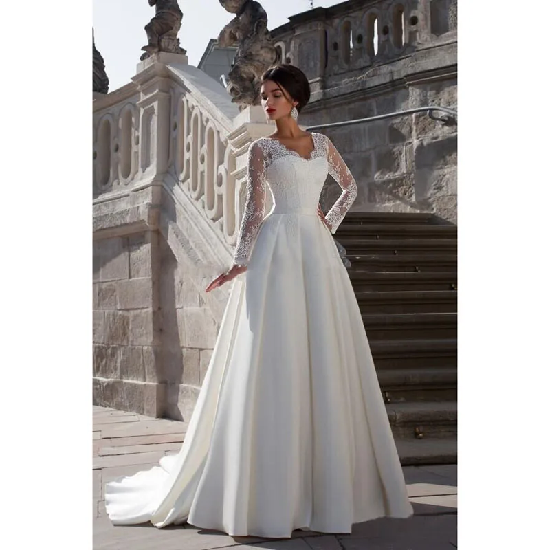 Vestido De Noiva Robe De Mariage, камуфляжное свадебное платье, кружевное, с длинным рукавом, элегантное платье принцессы Renda, платья для матери невесты