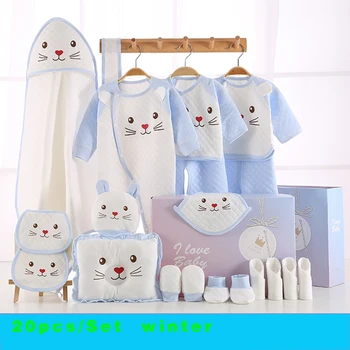 

(22pcs/set) Infant Clothes set Thicken for winter 0-3M Newborn Baby warm Suits Toddler Clothing Sets Cotton CBX012