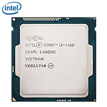 Процессор Intel Core I3 4160 3,6 ГГц I3-4160 cpu LGA 1150 54 Вт 22 нанометра двухъядерный процессор рабочий процессор