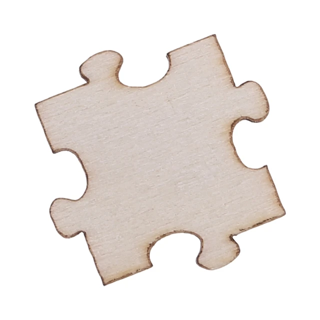 100 Pcs/set Unfinished Wooden Jigsaw Freeform Blank Puzzles Pieces