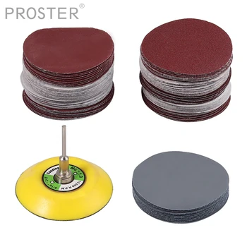 

Proster 100PCS for 7.5cm/3'' Sanding Discs Backing Pads Grit Hook Loop Sandpaper 80-3000