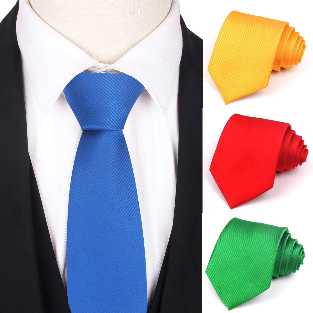

Solid Tie for Men Polyester Suits Neckties Classic Mens Neck Ties 8cm Width Girls Boys Tie Skinny Necktie For Wedding Party