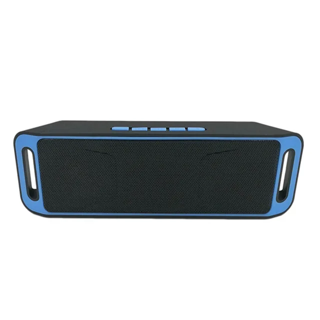 Беспроводной Bluetooth сабвуфер Usb колонки Mp3 плеер портативный твитер Hoparlor Aux TF FM Радио стерео звук с HD аудио - Цвет: Синий