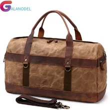 Винтажные новые холщовые кожаные дорожные сумки с масляным воском для мужчин s M333 водонепроницаемые вещевые мешки большой емкости мужские ретро ручные сумки