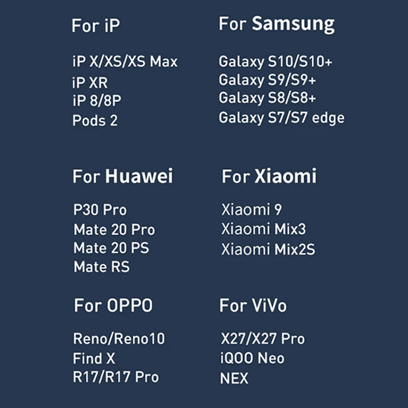 Беспроводное зарядное устройство Baseus 2 в 1 для iPhone 11 XR XS 8 Pods Samsung Xiaomi Быстрое
