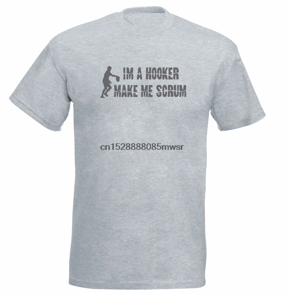 Men T-Shirt 2020 Newest Printed Fashion Design Im A Hooker Make Me Scrum Rugbyer Print T Shirt Men