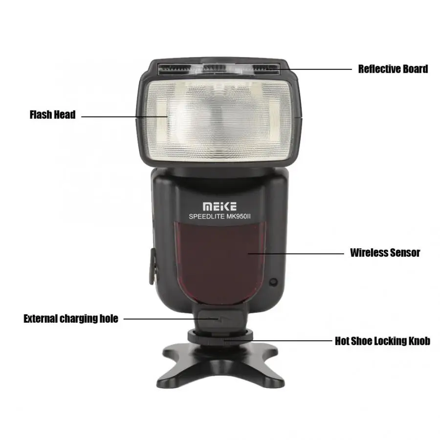 Meike MK950II-N Мини Вспышка Speedlite Горячий башмак крепление ttl вспышка скоростной светильник для камеры Nikon Вспышка камера правый светильник