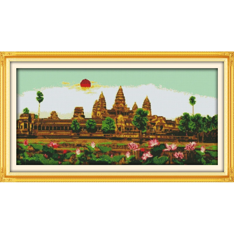 Everlasting Love Christmas Angkor Wat экологические хлопковые китайские наборы крестиков