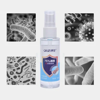 

60ml Disinfection Rine-free Hand Sanitizer 75% Alcohol Spray Portable Disposable Prevention Hand Sanitizer