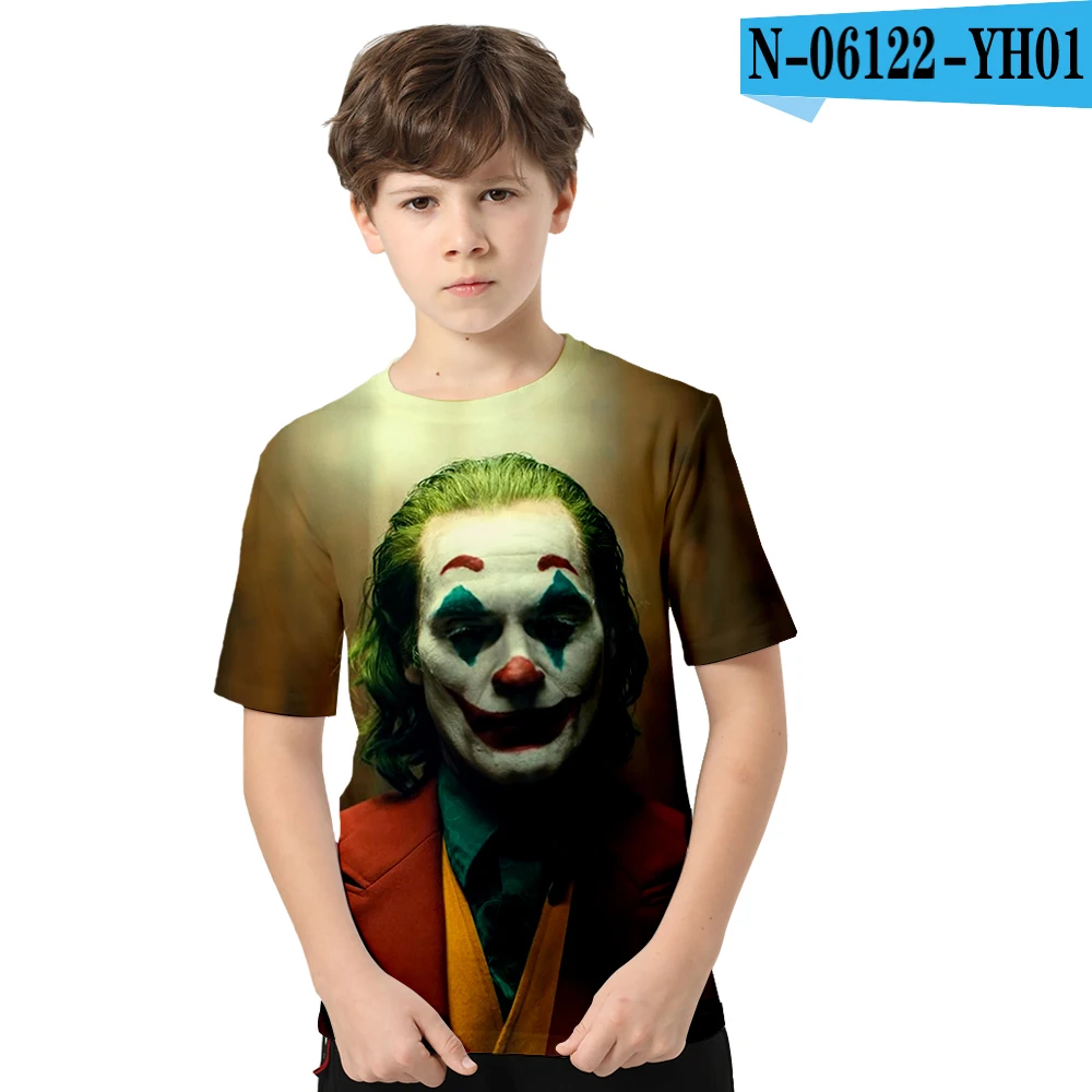 Коллекция года, футболка с объемным принтом «Frdun Tommee joker», «Arthur Fleck» повседневная детская футболка с короткими рукавами для мальчиков и девочек детская одежда - Цвет: YH01