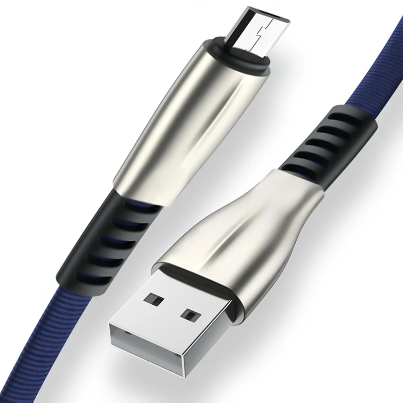 Gradient Blue Micro USB кабель зарядное устройство Android провод с тканевой оплеткой Быстрая зарядка для samsung Galaxy S7 S6 J7 Edge Note 5 LG PS4 Высокоскоростная синхронизация - Цвет: Gradient Blue