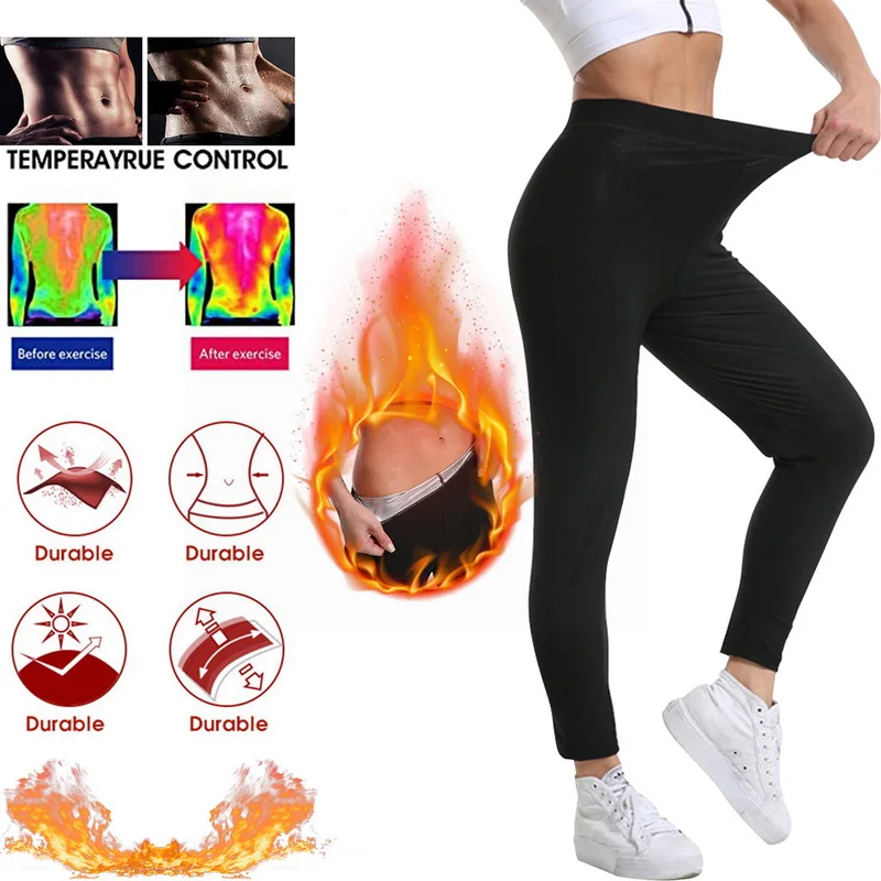 girdles Women Thermo Body Shaper Slimming Pants Silver Coating Weight Loss Waist Trainer Fat Burning Sweat Sauna Capris Leggings Shapers tummy tucker for women