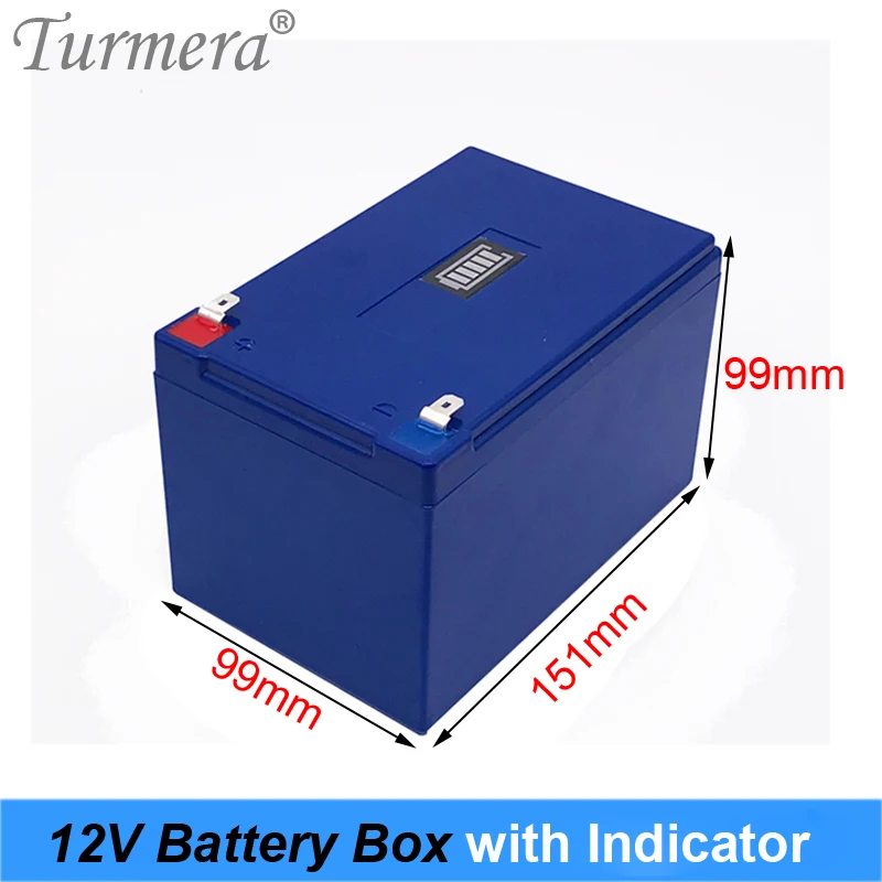 Turmera 12V 21Ah Battery Box Storage Case with Capacity Indicator Build 28Piece 18650 Battery for Uninterrupted Power Supply 12V 09