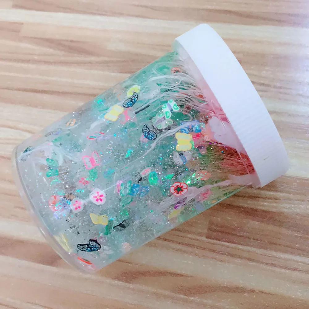 Нетоксичный прозрачный слизи Милая Бабочка Fimo детские игрушки для снятия стресса подарок 120 мл детские игрушки для детей игрушки для малышей мягкие игрушки