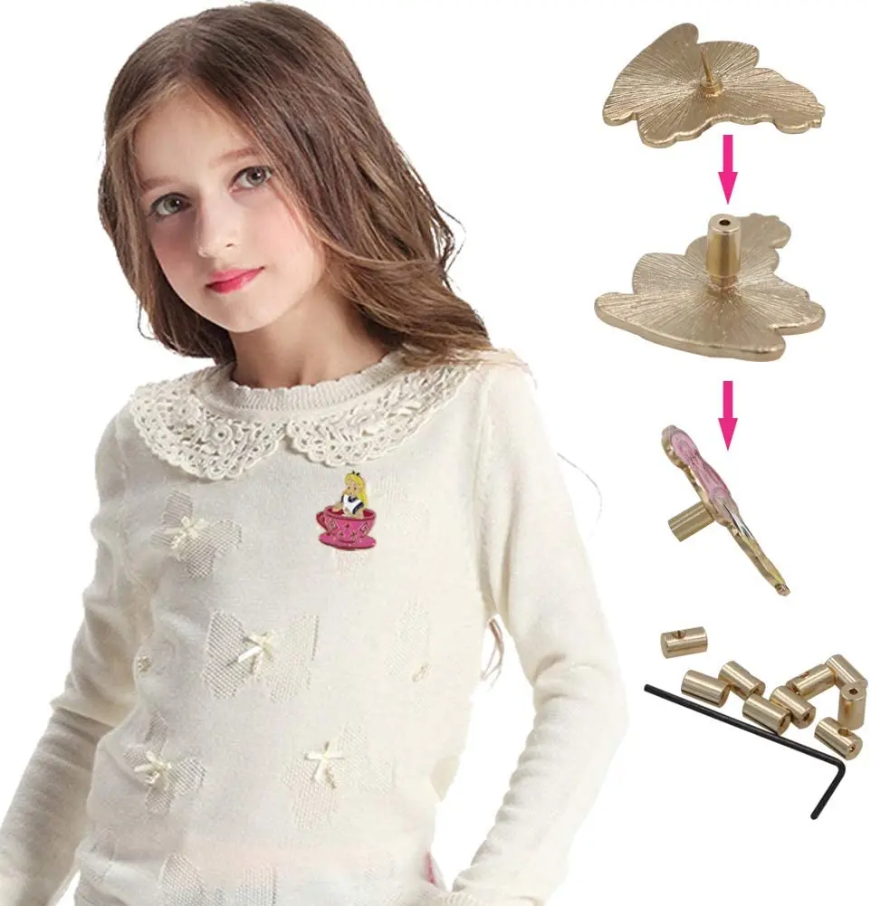 30 Perno Di Bloccaggio Con Chiave - 6x5mm, Per Badge, Spille, Gioielli E Etichette Nome - Foto 7