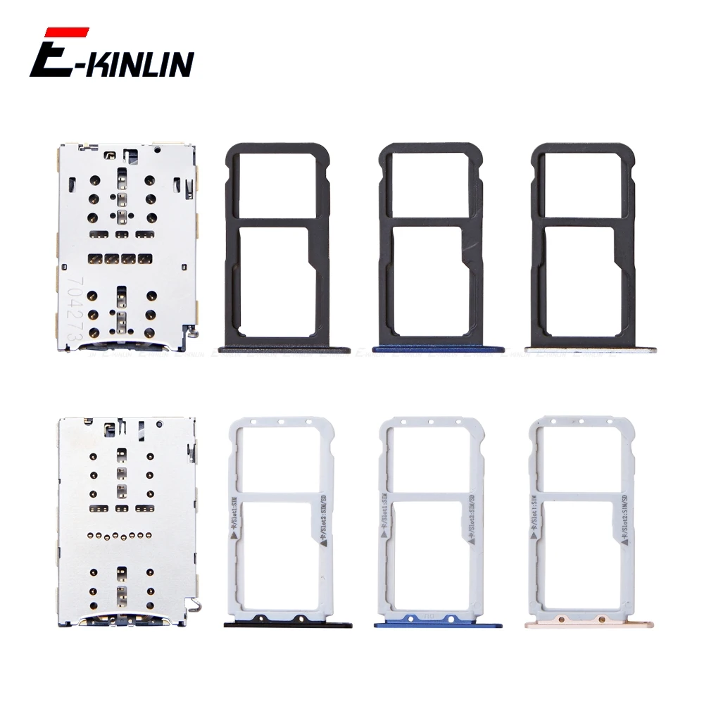 

Sim Micro SD Card Socket Holder Slot Tray Reader For HuaWei Honor 8 Pro Lite Adapter Container Connector Replacement Parts