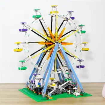 

Building Blocks Ferris Wheel City Street View Small Particle Assembled ModelBuilding Bricks Technic Toy For Children Birthday