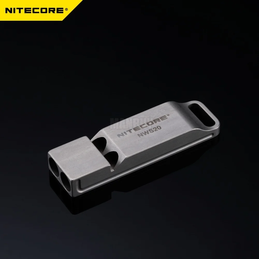 Свисток выживания NITECORE NWS20 2020 дБ спасательный титановый сплав универсальный